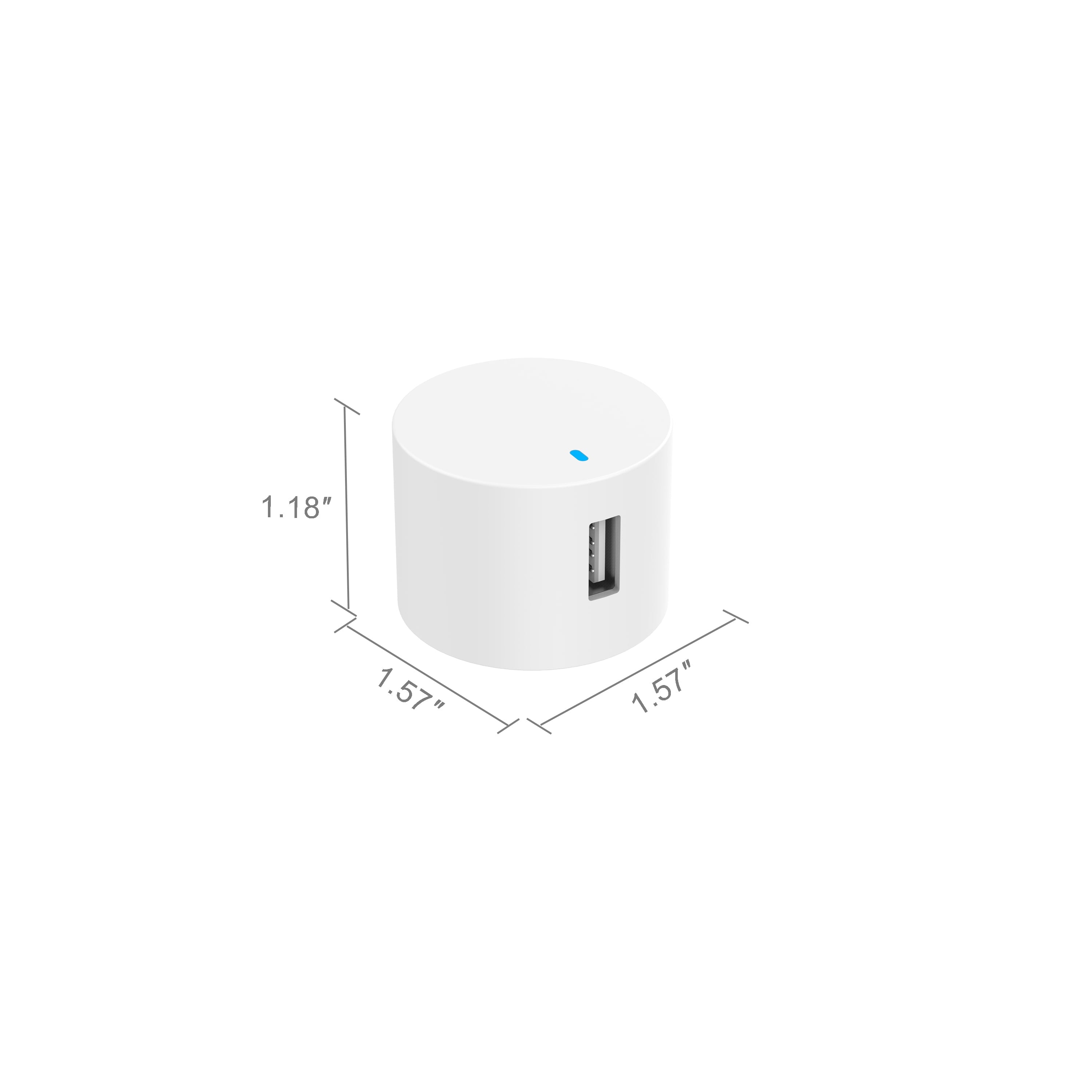 Onn 12W Single USB-A Port Wall Charger with 3Ft Micro-Usb to USB Cable, Foldable Plug, White