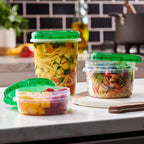 8 Oz Twist Cap Meal Prep Containers Reusable Food Storage Containers with Lids,