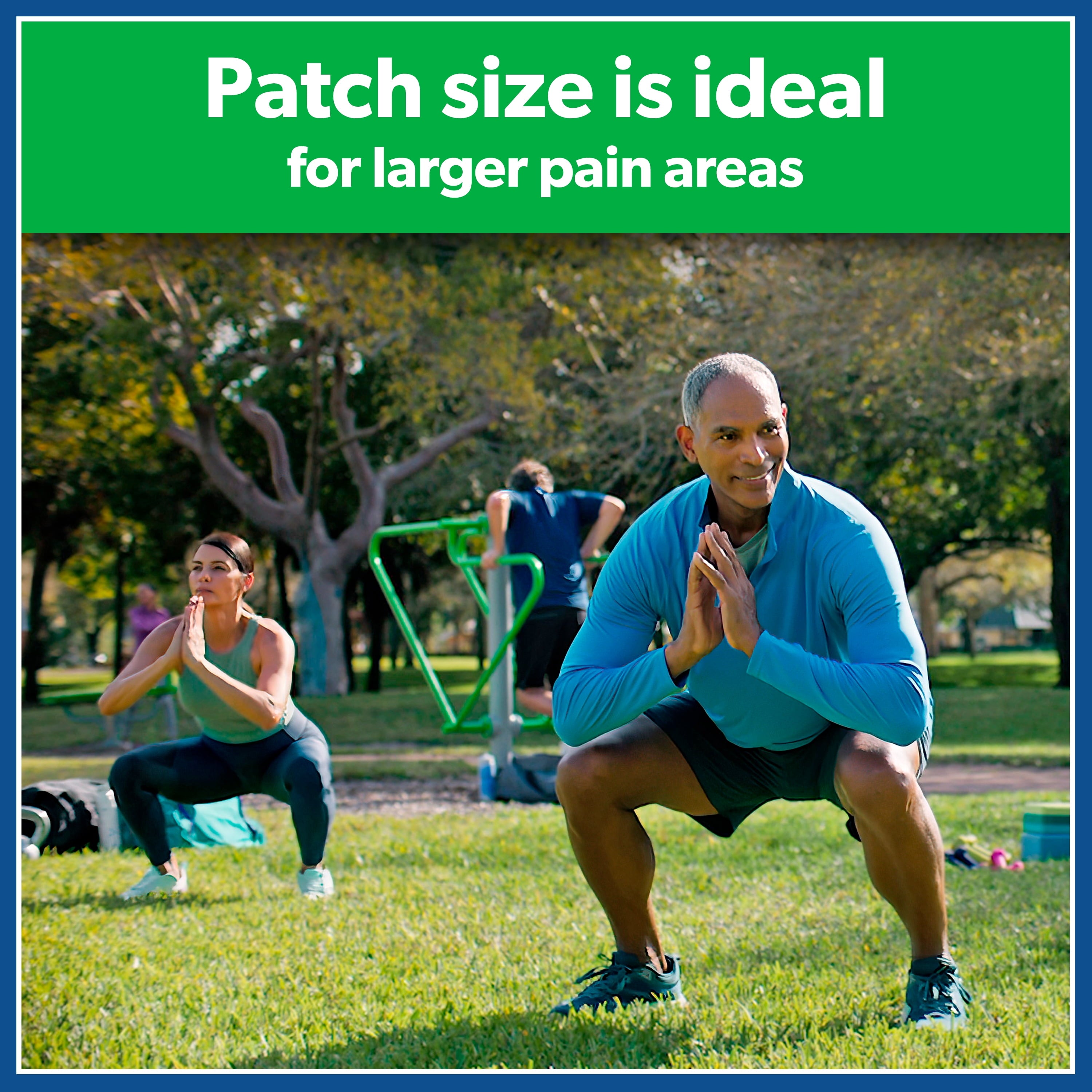 8 Hour Pain Relief Patch with Camphor 3.1% & Menthol 6% for Back & Muscles, Large, 6 Count