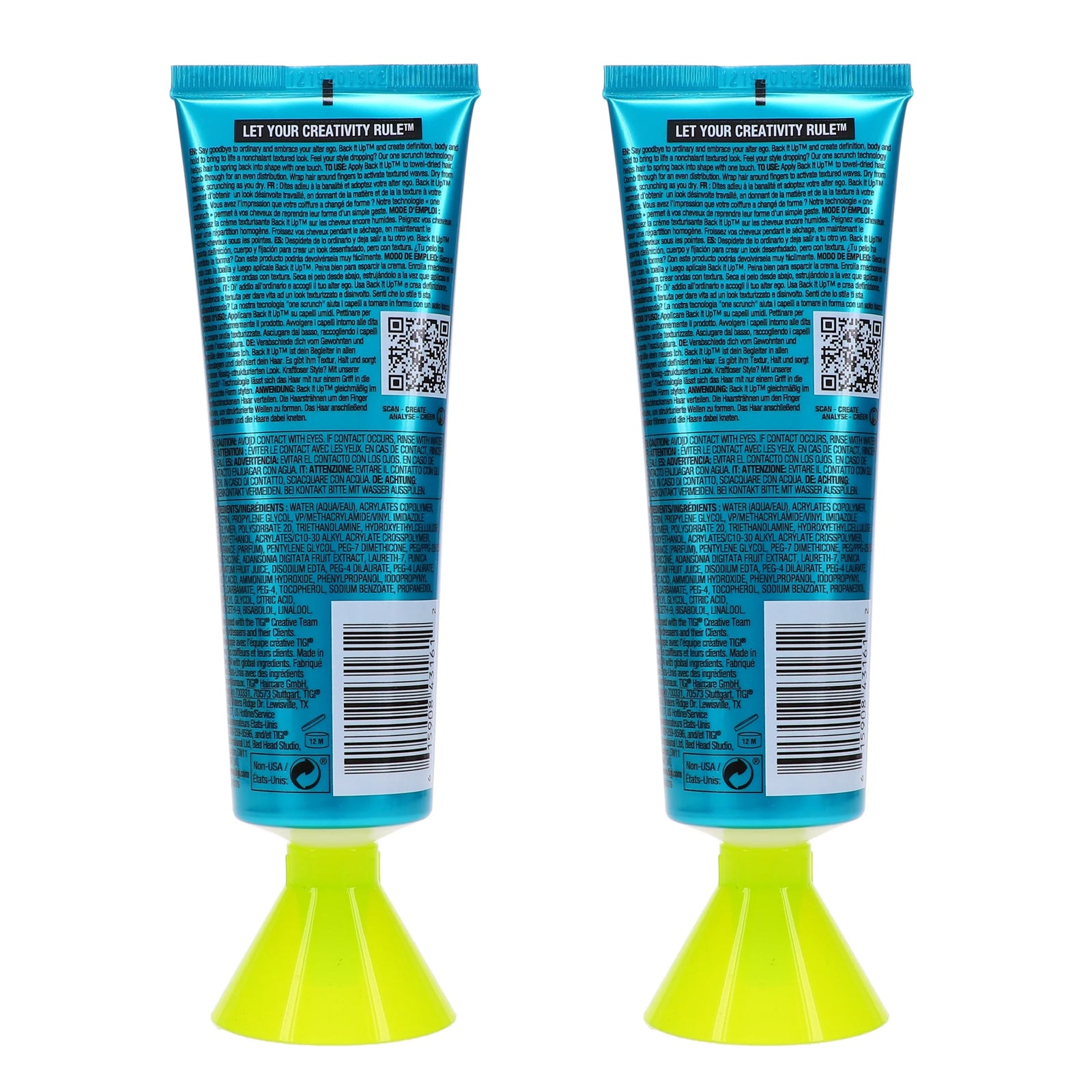 Bed Head Back It up Texturizing Cream 4.23 Oz 2 Pack