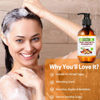 Batana Oil Hair Shampoo,Pure Plant Extracts Cleansing and Nourishing Scalp Shampoo,Daily Hair Cleaning & Care,Unisex,10.1 Fl.Oz