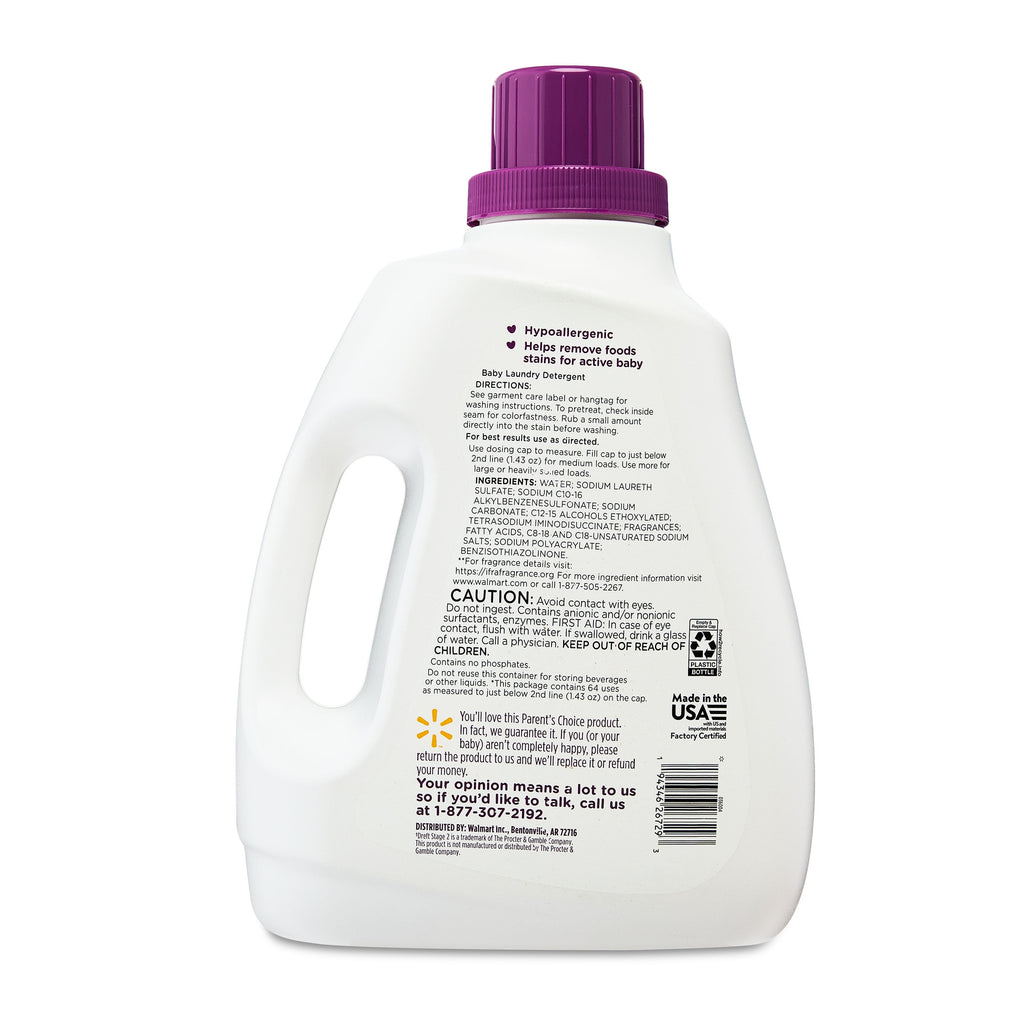 Parent'S Choice Baby Laundry Detergent, 64 Loads, 92 Fl Oz