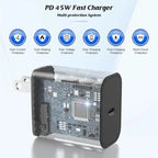 Type C Charger Fast Charging, 2-Pack 45W USB C Android Charger Block, Phone Super Fast Charger with 6.6FT Cable Compatible with Samsung Galaxy S25/S24/S23 Plus/Ultra