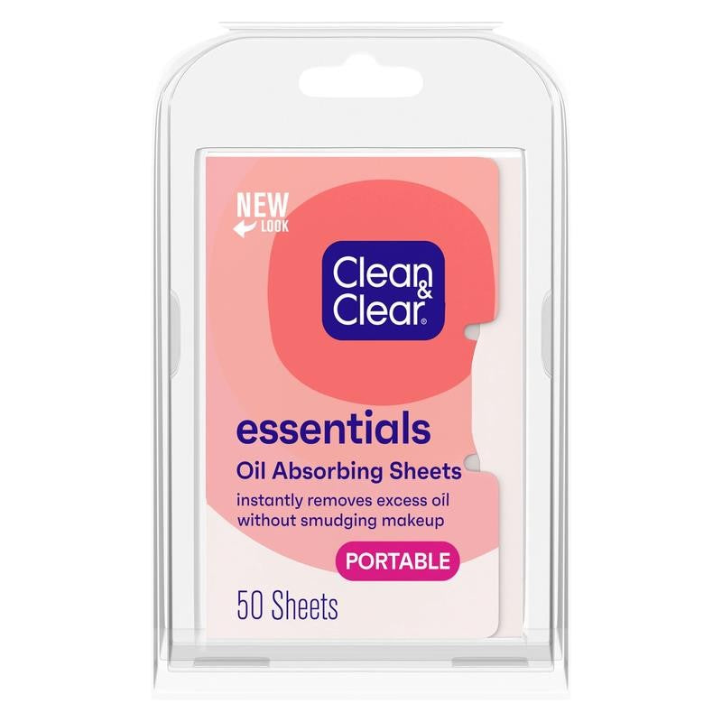 Essentials Oil Absorbing Sheets for Oily Skin, 50 Ct