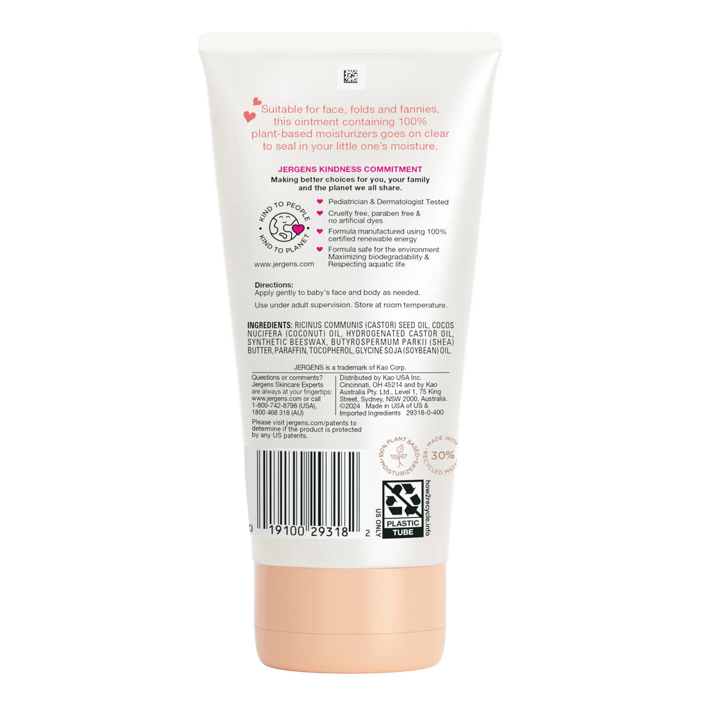 Baby Jergens All-Purpose Ointment, Plant-Based Moisturizers, Petrolatum Free & Pediatrician-Tested, 5 Oz