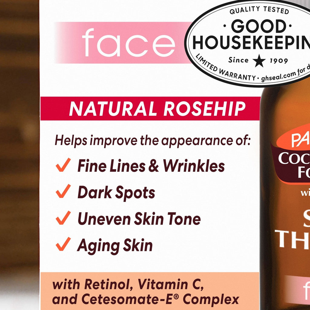 Cocoa Butter Formula Rosehip Fragrance Skin Therapy Oil for Face, 1 Fl Oz
