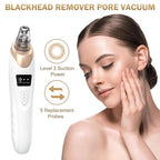 Blackhead Remover Vacuum Pore Extractor Kit - Blackhead Extractor Tool with 3 Ad