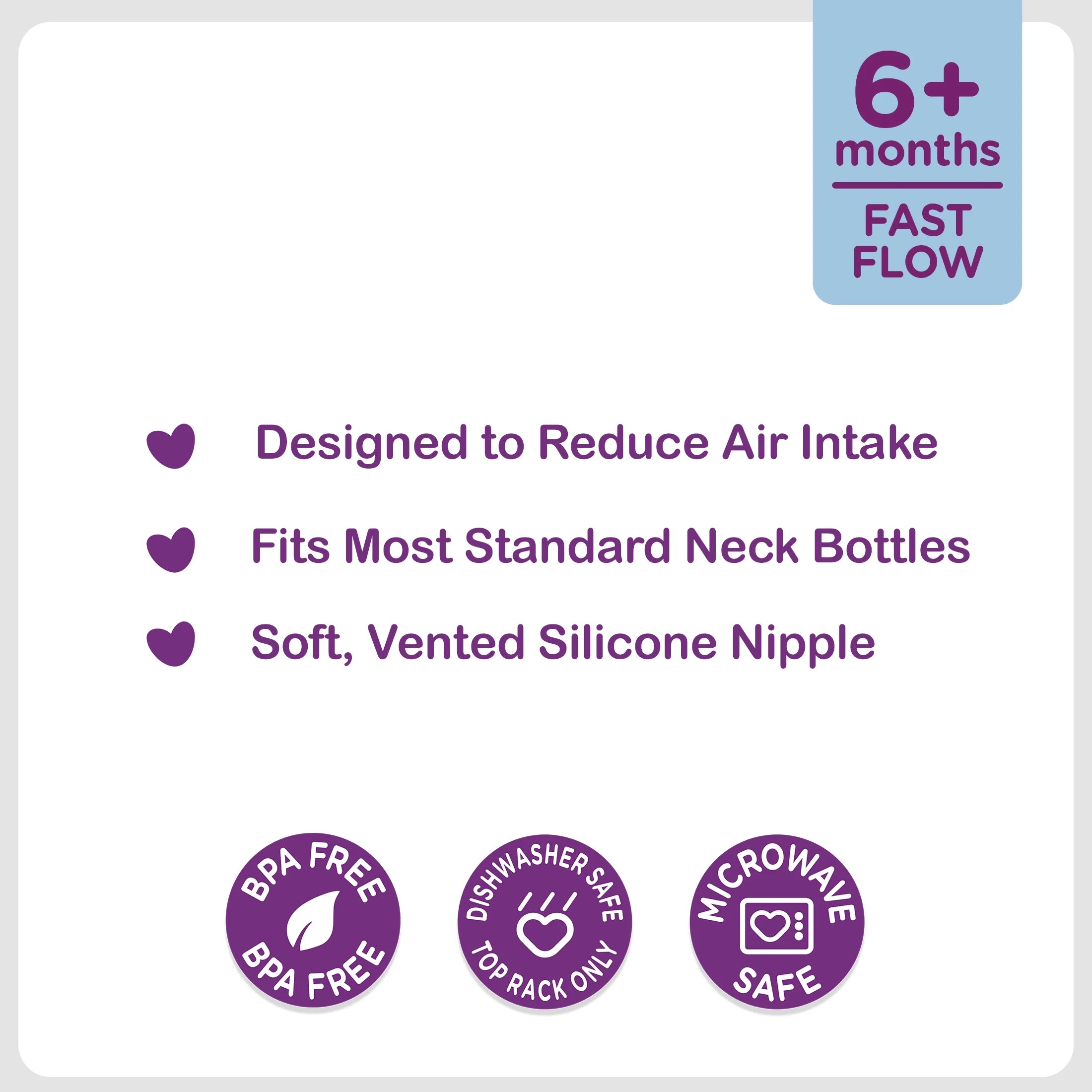 Parent'S Choice™ Fast Flow Silicone Nipples 3 Ct Pack