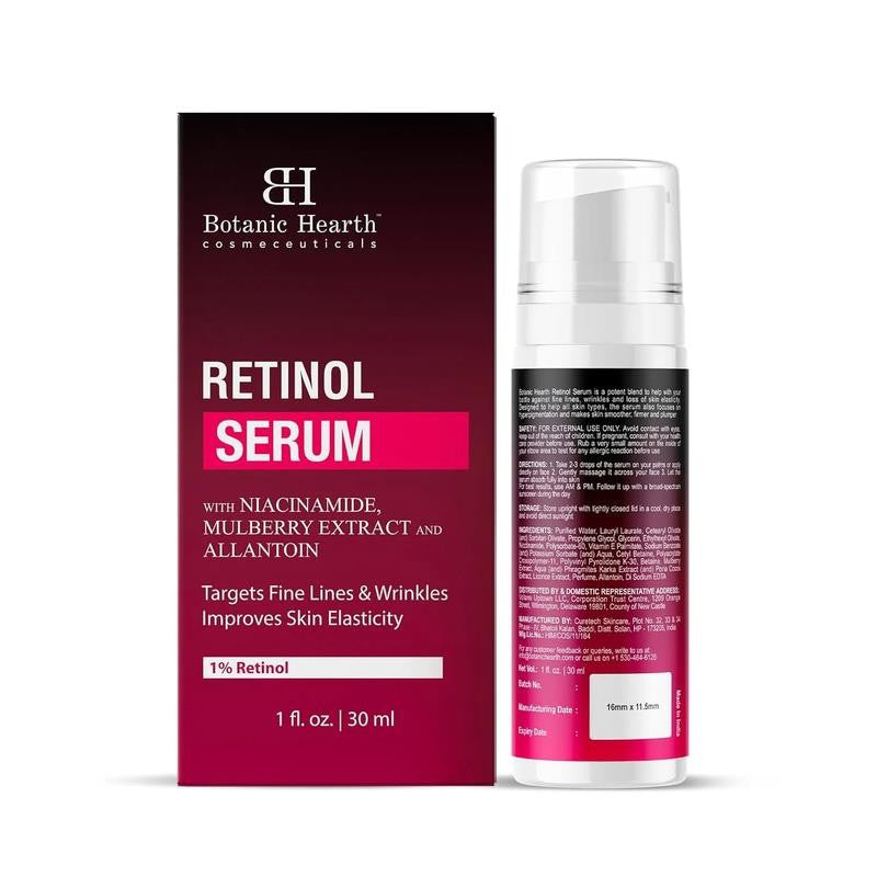 1% Retinol Serum for Face with Niacinamide, Allantoin & Mulberry Extracts | Pore