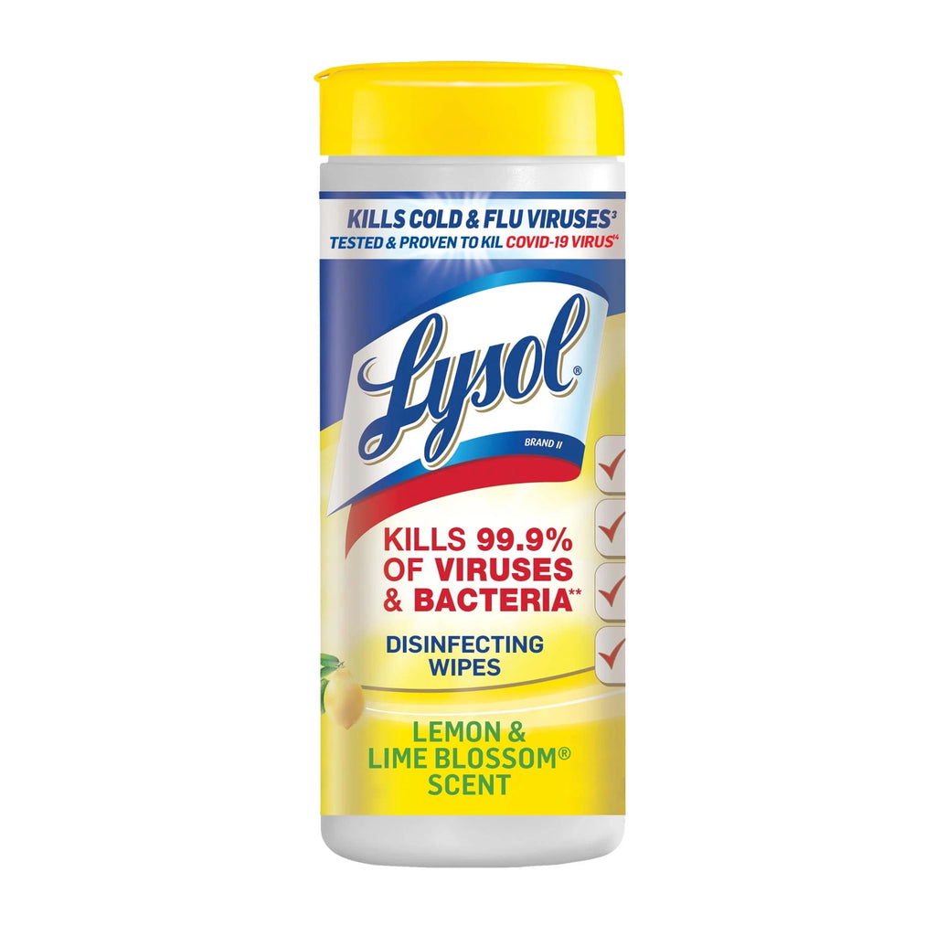 Lysol® Disinfectant Wipes, Multi-Surface Antibacterial Cleaning Wipes, for Disinfecting and Cleaning, Lemon and Lime Blossom, 35 Count