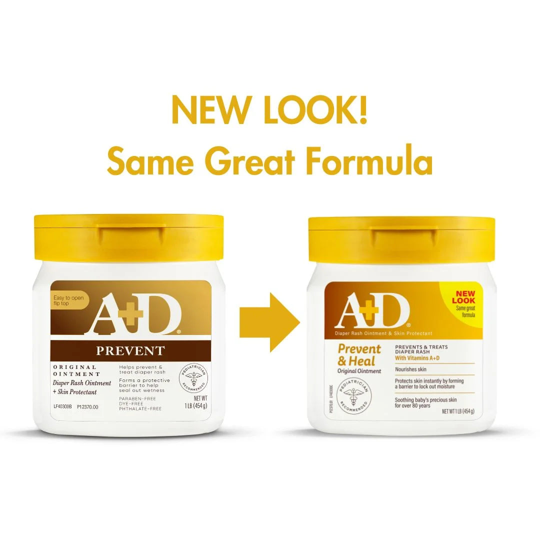 A+D Original Diaper Rash Ointment, 1Lb Tub, All Skin Types