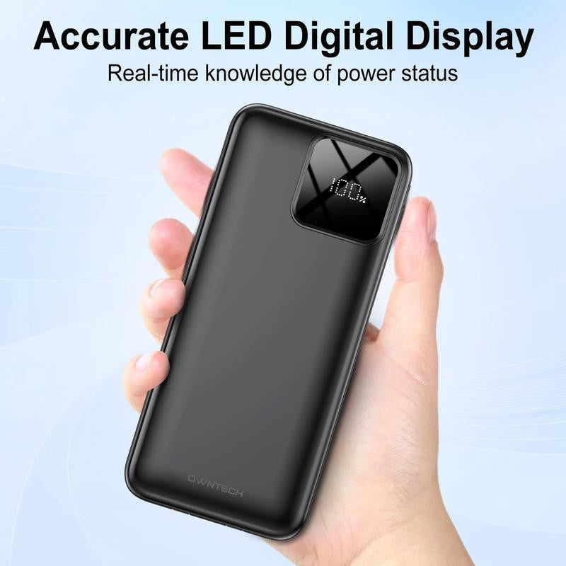 10000Mah Portable Charger Power Bank with Built in Cables 22.5W Fast Charging Fo