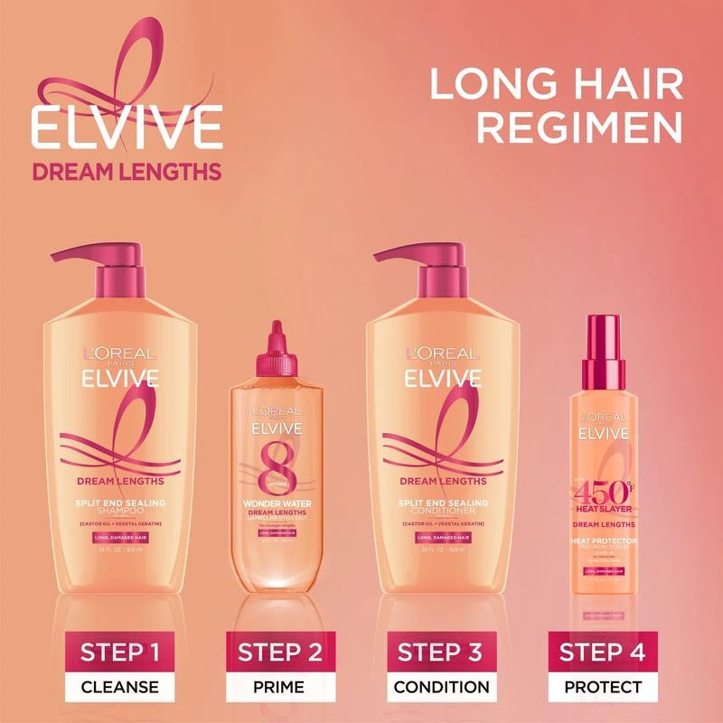 Elvive Dream Lengths Restoring Shampoo, Pump, 28 Fl Oz