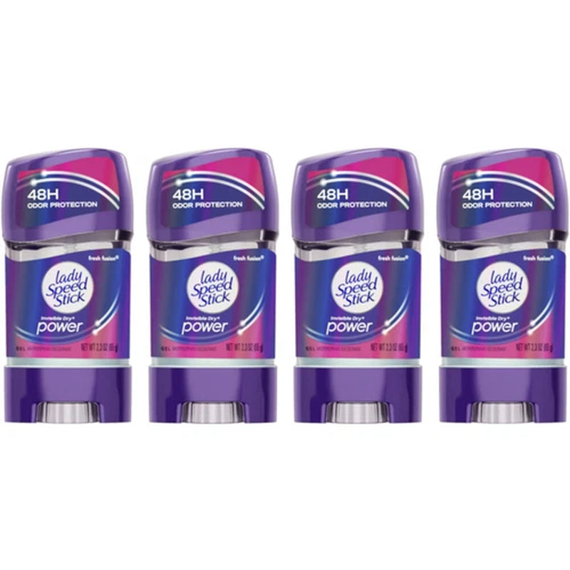 4 Pack  Wetness & Odor Protection Gel Fresh Fusion 2.3 Oz Each