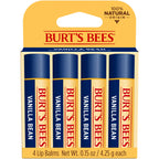 Burts Bees Vanilla Bean Lip Balm, 4-Pack, 0.15 Oz.