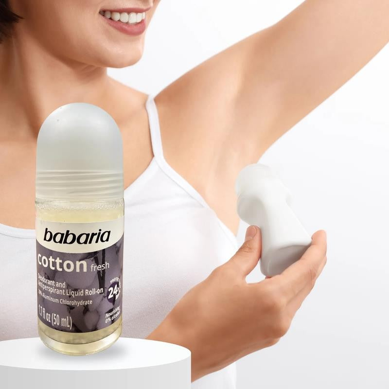 Cotton Roll-On Deodorant 50Ml – 24H Protection, No Alcohol (6-Pack)