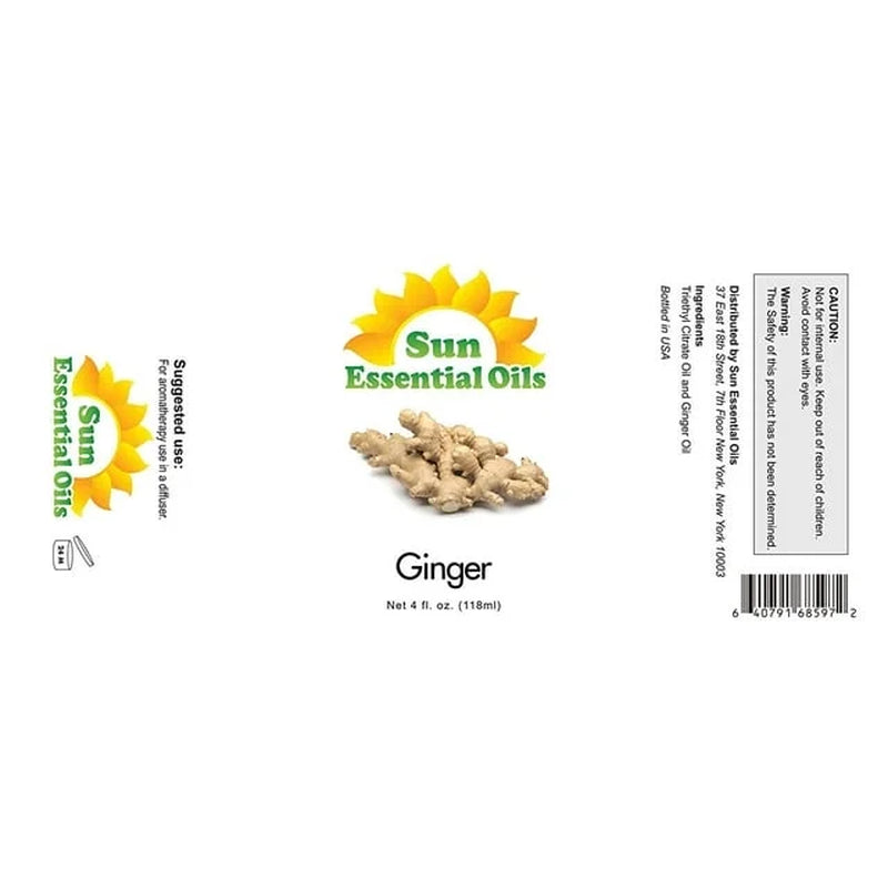 4Oz - Ginger Essential Oil - 4 Fluid Ounces