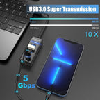 4 Port USB Extender Hub Splitter 3.0 for Desktop Laptop Computer