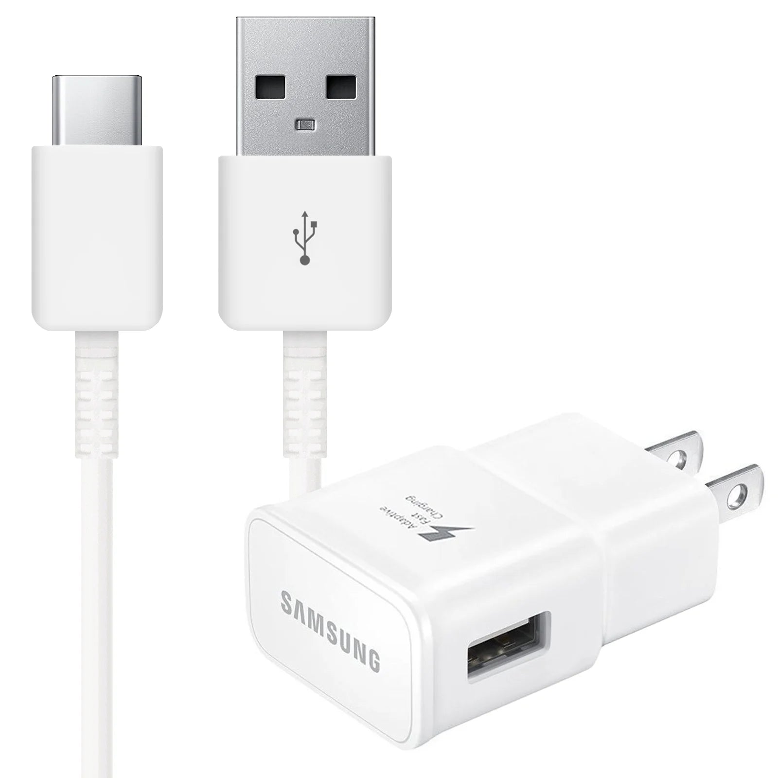 Adaptive Fast Type C Charger Compatible Samsung Galaxy S21+ S21 Ultra 5G S9 S8 plus S10 S10E S20 FE Note 8 9 10 20 Plus, USB Wall Charging Power Adapter + 4Ft USB Type-C Cable