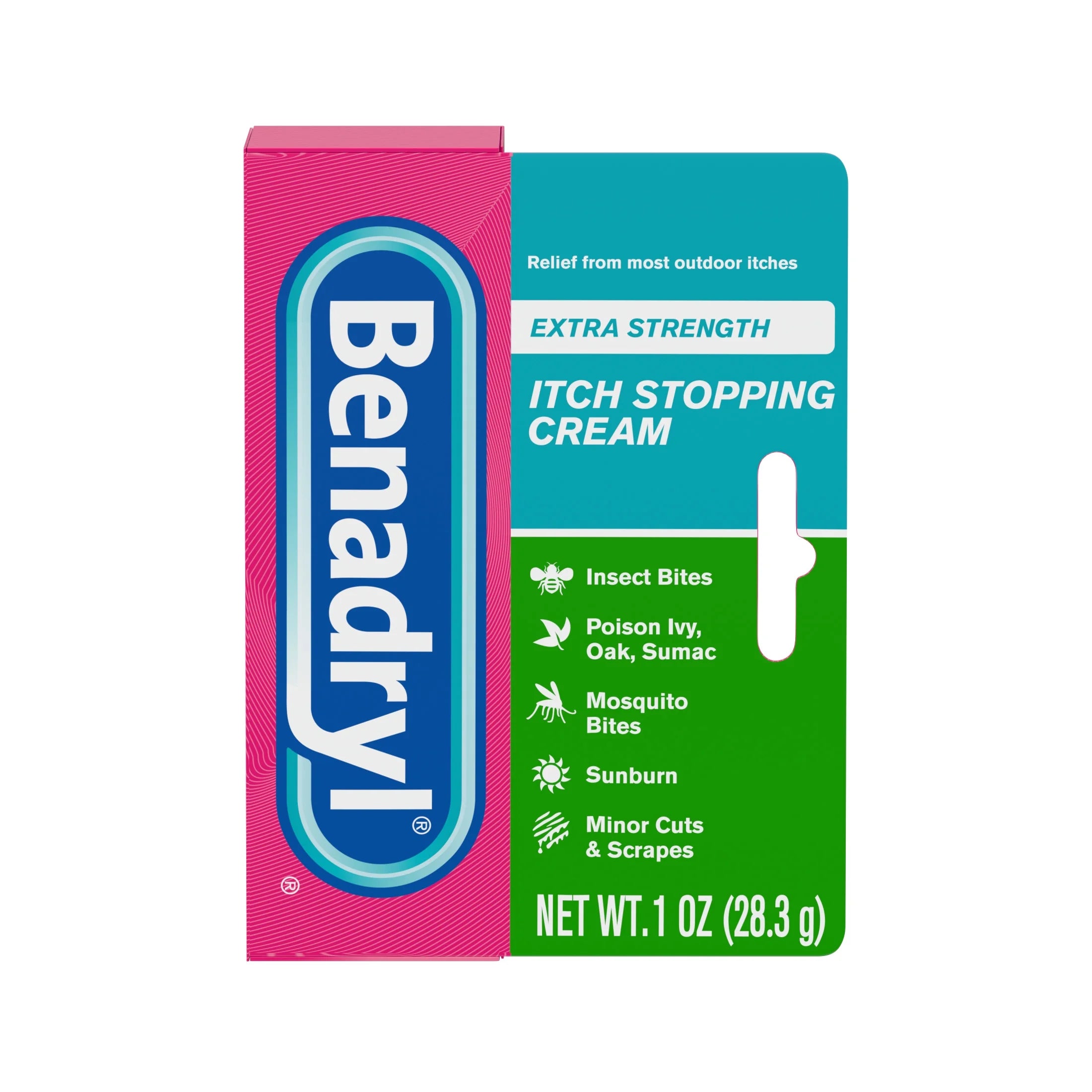 Benadryl Extra Strength Itch Relief Cream, Topical Analgesic, 1 Oz