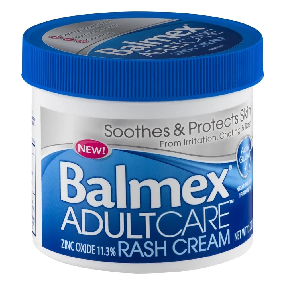 Balmex Adult Care Cream Soothes and Protects Skin from Irritation, Chaffing, and Rash, 12 Oz, Tub