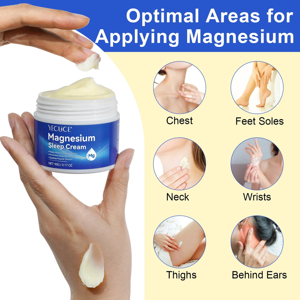 2 Pack Magnesium Sleep Cream,Magnesium Lotion Enriched with Lavender, Vitamin E,Improve Sleep Quality,Topical Magnesium Oil Cream for Feet, Legs or Arms