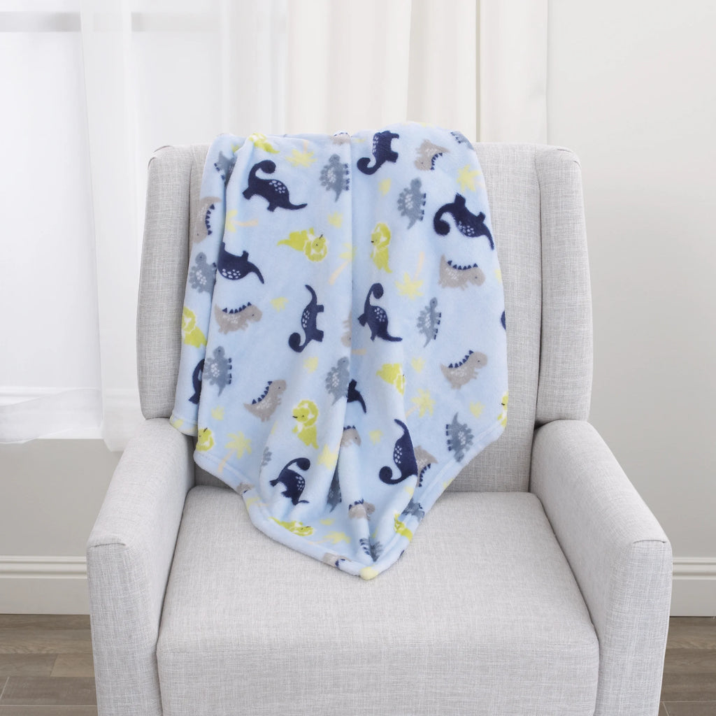 Parent’S Choice Plush Baby Blanket, Blue Dinosaur, 30 in X 36 In