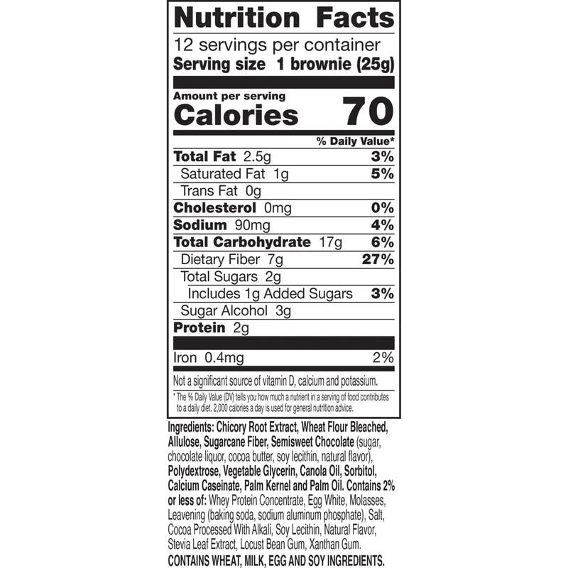 (4 Pack) 70 Calorie Brownies, Chocolate Chip Cookie, 2G Sugar, Value Pack, 12 C