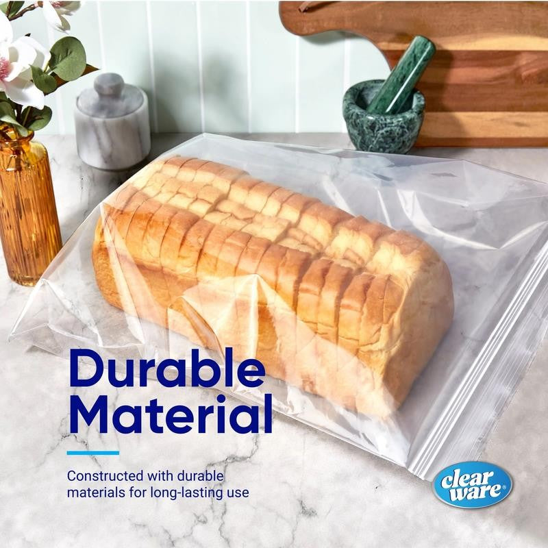 2 Gallon Double Zipper Food Storage Bags, 60 Count, 2 Pack