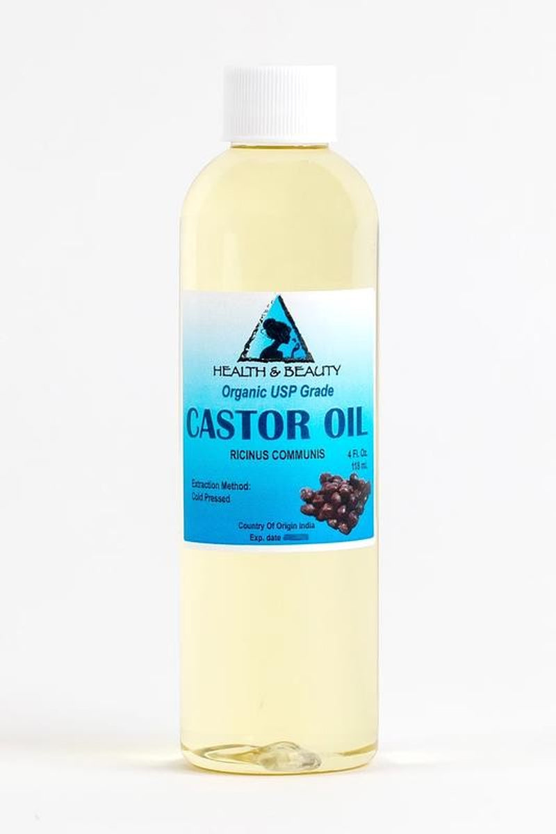 Castor Oil Organic USP Grade Hexane Free Cold Pressed Premium Fresh Pure 4 Oz