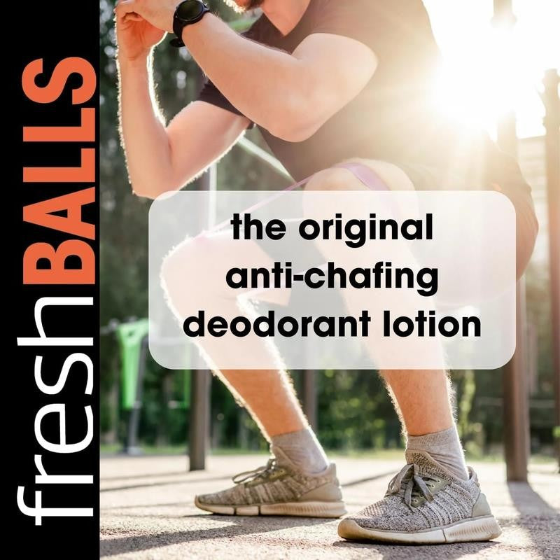 Fresh Balls Lotion, 3.4 Fl Oz - (2 Pack) Men'S anti Chafing Cream to Powder - Ba
