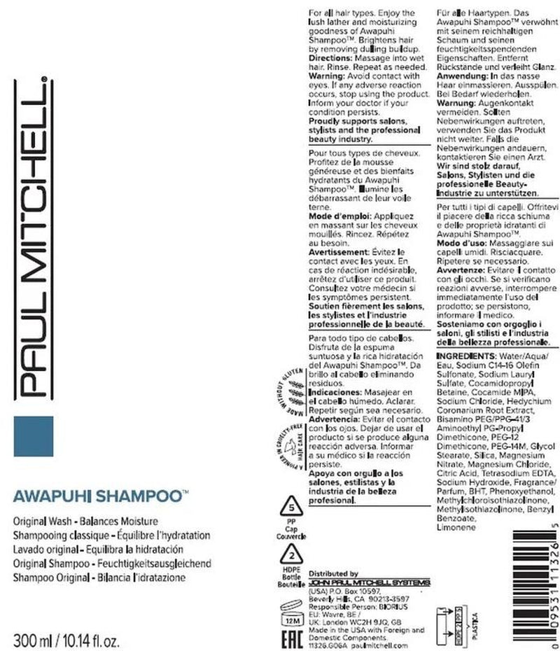 Awapuhi Shampoo 300Ml Color-Treated Hair Moisture Balance Volume