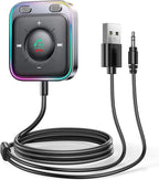 Bluetooth 5.3 Car Adapter, Wireless Bluetooth Receiver Audio 3.5Mm AUX Adapter S