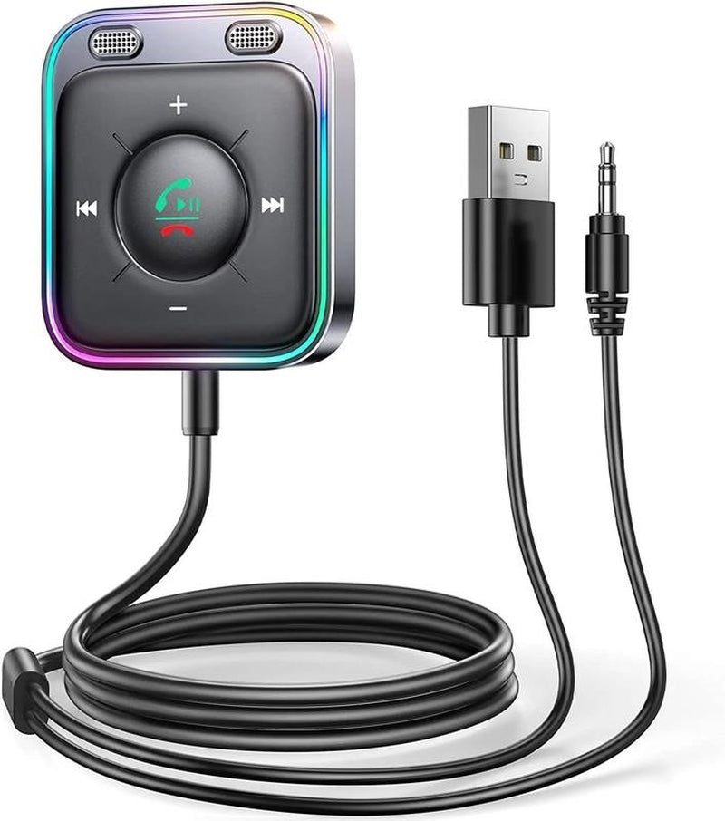 Bluetooth 5.3 Car Adapter, Wireless Bluetooth Receiver Audio 3.5Mm AUX Adapter S