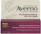 Aveeno 1% Hydrocortisone Anti, Itch Cream, Maximum Strength (Pack of 2)