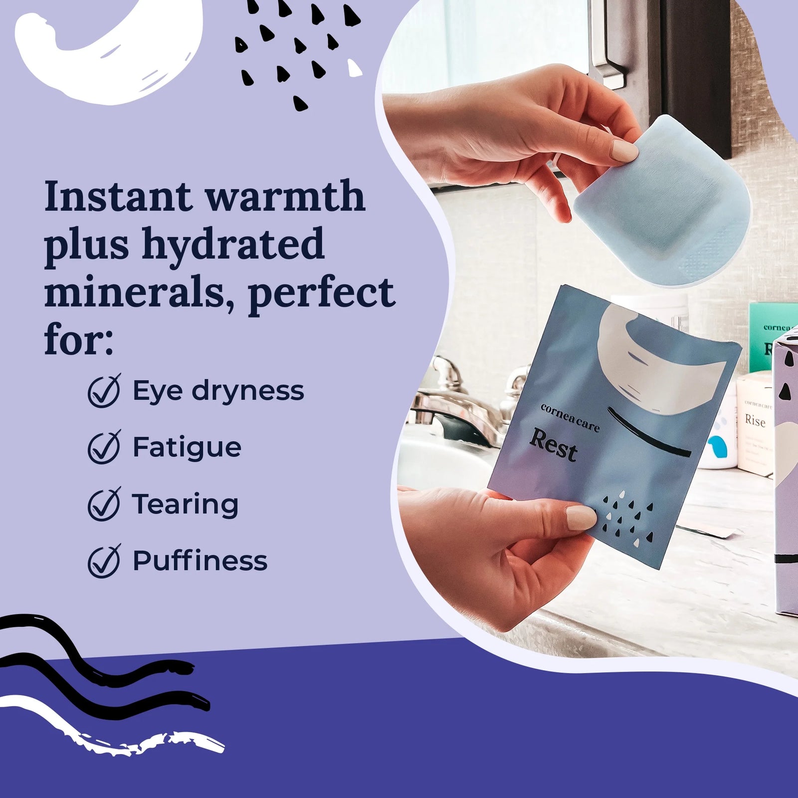 Cornea Care Preservative, Paraben & Fragrance Free Heated Eye Mask for Dry Eye