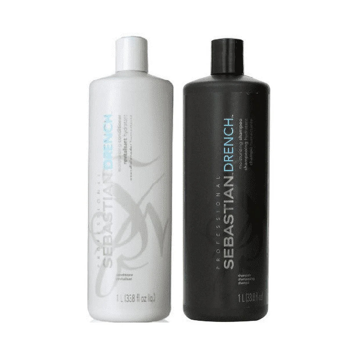 Sebastian Drench Moisturizing Shampoo and Conditioner Liter Duo, 33.8 Oz