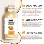 2 Pack Turmeric Oil for Face and Body,Pure Natural Turmeric Essential Oil for Anti-Aging,Balance Uneven Skin & Brightenings Skin(4.04 Oz)