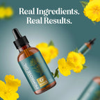 Pure Evening Primrose Oil for Skin - Cold Pressed Natural Face Moisturizer and Nourishing Hair Oil - Use in DIY Skin Care for Dry Flaky Skin Hydration and as a Carrier Oil for Essential Oils Mixing
