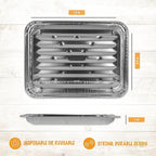 Aluminum Foil Grill Pans 9” X 13” Disposable Aluminum Foil Pans, 10-Pack