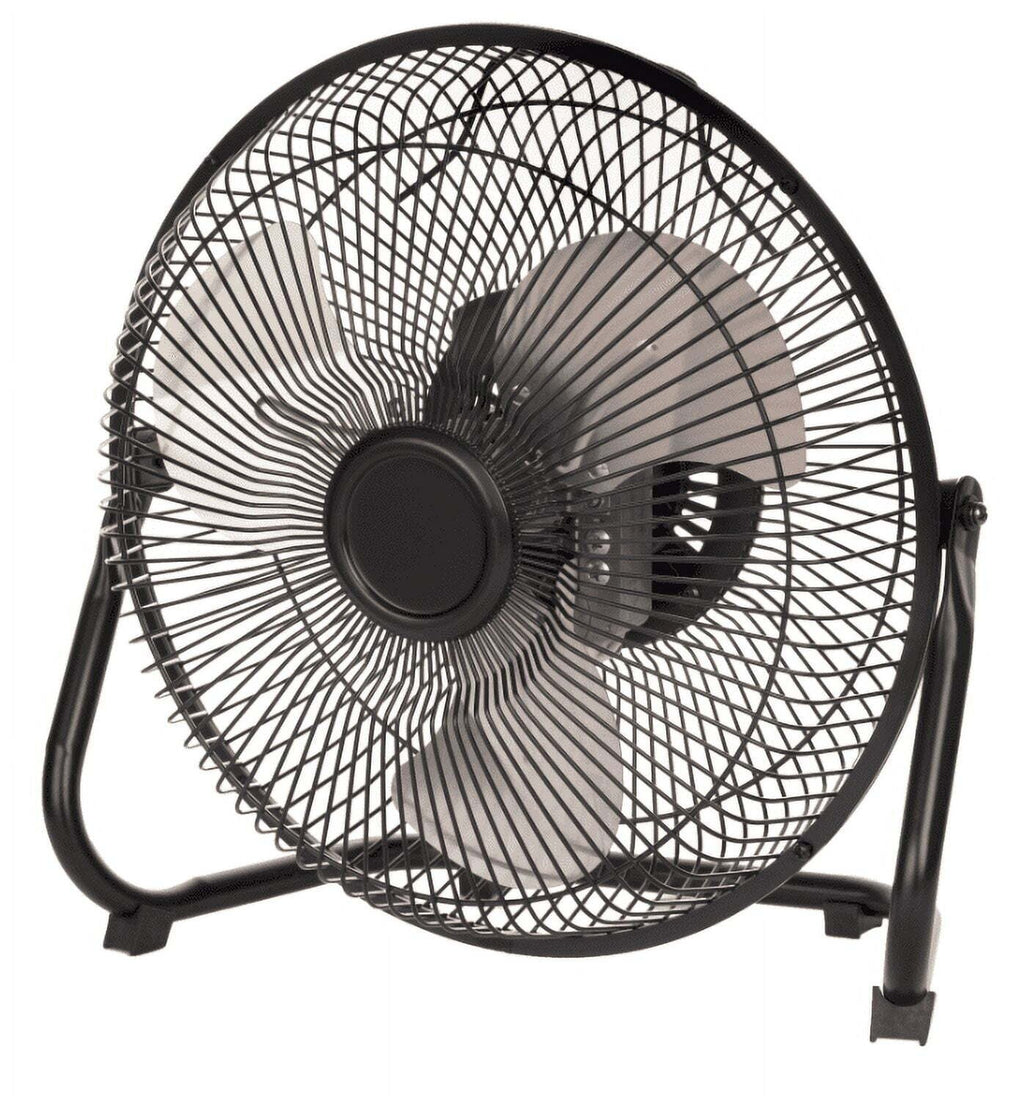 9" 3-Speed High Velocity Wall Mountable Black New Floor Fan