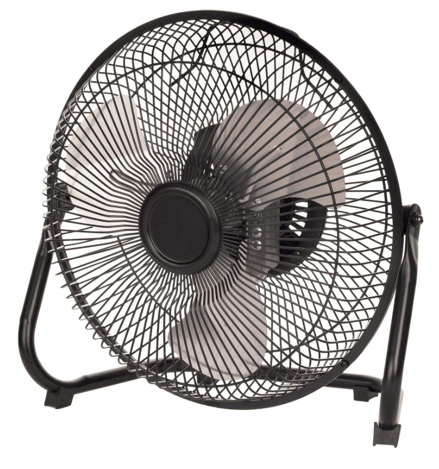9" 3-Speed High Velocity Wall Mountable Black New Floor Fan