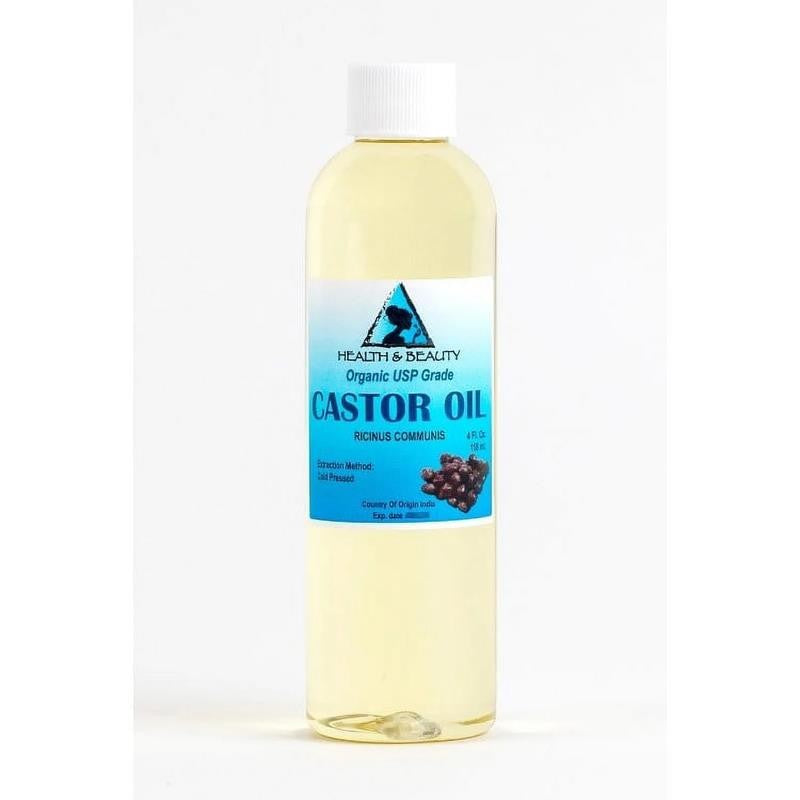 Castor Oil Organic USP Grade Hexane Free Cold Pressed Premium Fresh Pure 4 Oz