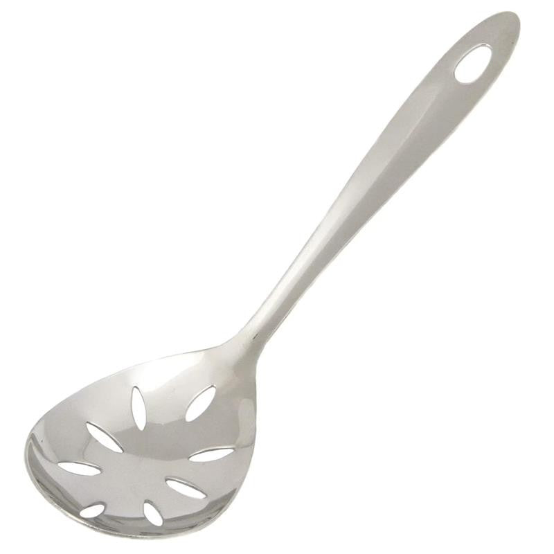 9.5" Stainless Steel Slotted Serving Spoon with Sleek Mirror Finish