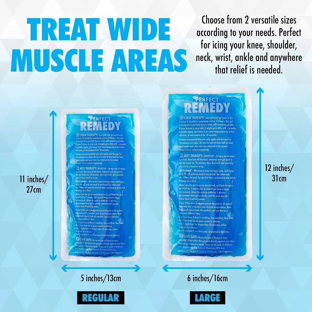 Gel Ice Packs for Injuries Reusable Hot Pack & Cold Pack Compress for Injury, Pa