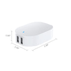 Onn 24W Dual USB-A Port Wall Charger with 3Ft USB-C to USB Cable, Foldable Plug, White - Compatible with Iphone 17/16/15 Series, Samsung Galaxy, Google Pixel, and More