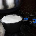 10 Piece Easy Read Measuring Cups & Spoons Set - Black / Blue