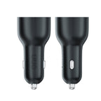 Onn 32W Dual USB-C and USB-A Port Car Charger with 3Ft C-C Cable ,USB-IF Certified, Black - Compatible with Iphone 17/16/15 Series, Samsung Galaxy, Note, Pixel Devices Ipad Pro, & More