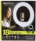 18-Inch LED Ring Light, Adjustable 63-Inch Tripod Stand, with Phone Stand and Wi