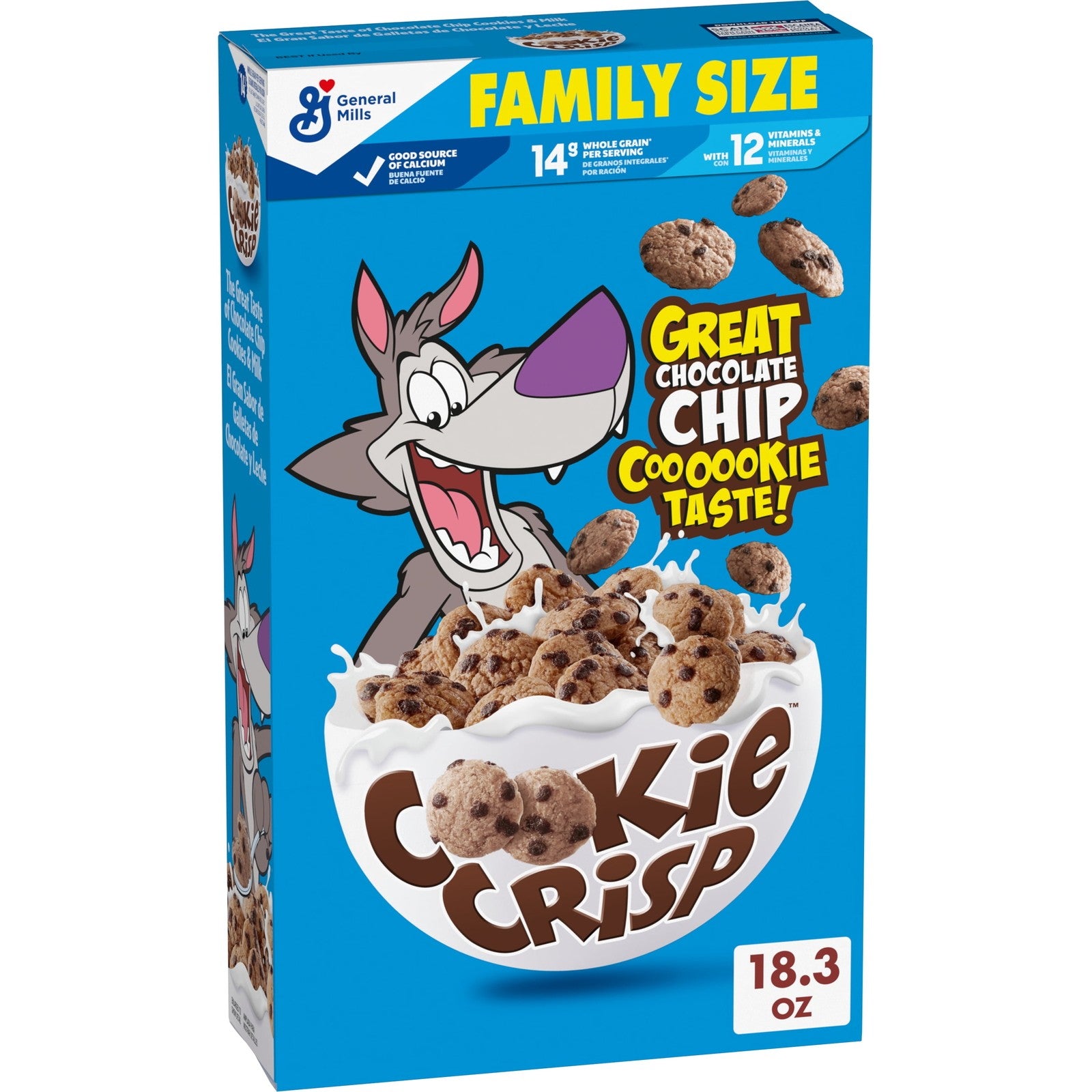 Breakfast Cereal, Chocolate Chip Cookie Taste, Family Size, 18.3 Oz